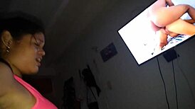 Making My Cuckold Watch My Videos Fucking With Black Friend And Making Him Cum In Amazon Position!