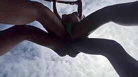 Blonde Latina teen assfucked in bush