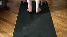 Milf Performs Naked Yoga For Jerking Off