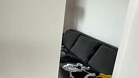 I watch the maid clean up and fantasize about sex with her