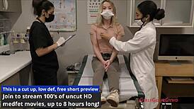 I am the dirty dermatologist, Stacy Shepard, fingering my patient's pussy in gloves at the hospital.