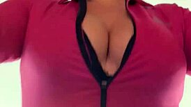 training at the gym with dripping tits and horny pussy