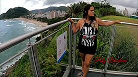 Latina paty bumbum seduces coworker alex lima with her big ass outdoors