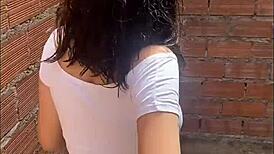 Young 18-year-old boldly lets her tight ass get broken in a homemade bet, loving to cheat on her boyfriend intensely.