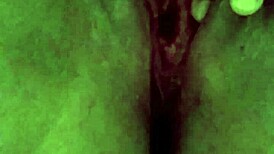 her pussy's swollen after rough fucking. did she get a creampie?