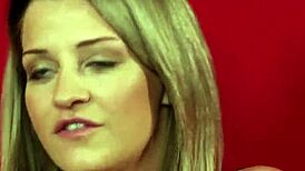 Sexy Centerfold Handles Cumshot and Swallows It All