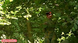 Jeny Smith strips naked in public with flashing and body art