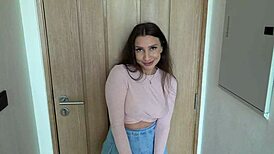 Hot Brunette Breaks Handcuffs Hides Here And Screws Me To Stay Quiet