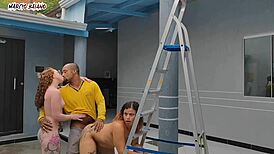 bosses receive naked visitor