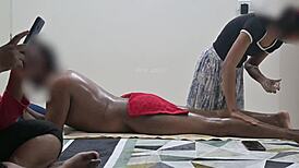 happy ending threesome massage at spa with indian touch