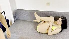 Horny Wife Gets Intense Facial Cumshot Action