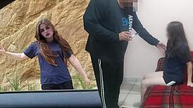 Ay duele pequeña e inocente chavita putipobre de tijuana le da las nalgas a un viejo por apoyo económico real no fake