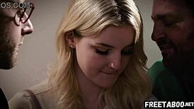 Freaky neighbors fuck free use teen Eliza Eves in threesome.