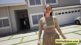 Sexy Brunette Girl Pay Her Gardener With A Wet Blowjob And Some Juicy Pussy Angelina Moon Logan Xander