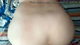 Follando a mi hermanastra culona y tetona con gran polla en posiciones intensas