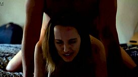 Pregnant beauty gets fucked hard and creampied wet