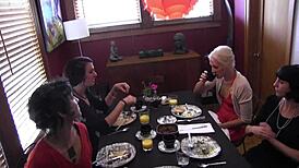 Lesbians Dominate with Strapon Fun