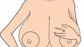 porn speed painting captures big tits in an adorable asian fantasy