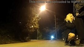 fat gay amateur blows cop on public street