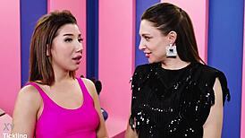 Italian Beauty Layla Extreme Sfw Tickling Challenge - Girl Giggles And Gets Her Feet Tickled By Talia Mint