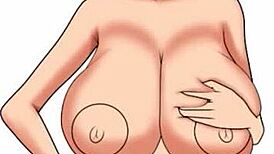 porn speed painting captures big tits in an adorable asian fantasy