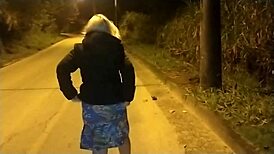 fat gay amateur blows cop on public street