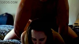 Pregnant beauty gets fucked hard and creampied wet