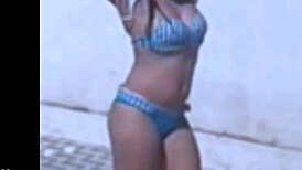 Filming my hot Brazilian friend in a striptease