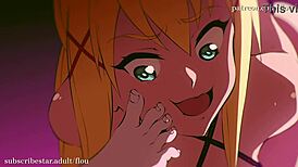 konosuba darkness submits to futanari domination in intense bdsm