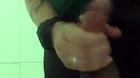 Security Guard Masturbates In Mall Bathroom