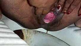 Tantrik Mata Fingering In Toilet And Her Stepson Drilled Her Pusssy To Satisfied Her