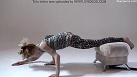 Russian hot hairy gymnast rita mochalkina spreading beaver