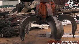 Mature Redhead German Milf With Big Tits Enjoys Anal Threesome Outdoors