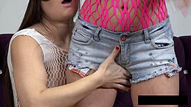 blindfolded beauty ali bordeaux and lara fox lick each other passionately in french lesbian scene 😍