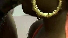 Picture this contrast: sloppy blowjob from a young, fat BBW milf that's wet and ebony