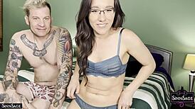 webcam babe sinn sage takes off her lace and gets fucked live