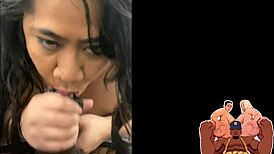 i watched polynesian bbw slut suck bbc then ride backstage