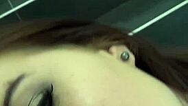 brunette babe bj and anal recorded in the restroom - mysexmobile