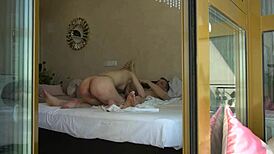 Does this young blonde fuck her step dad in homemade sex?