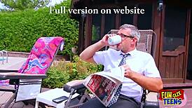 funsize teen 18+ babe gets nailed in the pool by rough choking