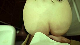 Teen Babe Gets Creampie in Tight Pussy Without Condom in Public Toilet