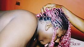 Ebony Girlfriend Sucks Black Cock