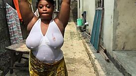 Bitch With Massive Tits Gets Helped And Fucked Hard Outdoors