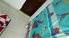 Shy Colombian pregnant woman performs oral skillfully