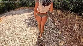 Bold Compilation Of Forest Walks, Loving The Thrill Of Being Watched By Strangers