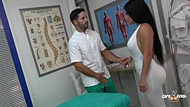 rough sex with the masseur in his office with happy ending - sara retali & nick moreno