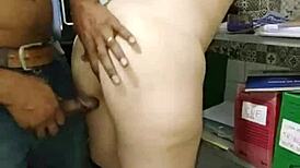 Young Couple Sucks Monster Black Cock at Office Overtime