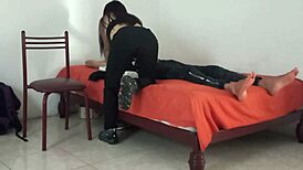 Capricious nurse treats patient by fondling big juicy tits