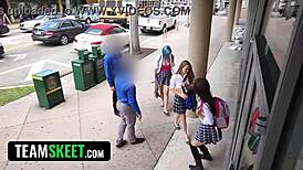 Pink pussy thief endures vibrator punishment