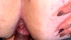 Latina blondine tar dyp hals til analhamring!